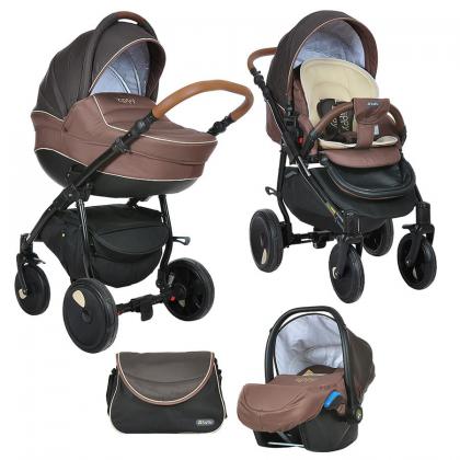 Коляска Tutis Zippy Orbit 3 в 1 063 Т.КОРИЧНЕВЫЙ/КОРИЧНЕВЫЙ/БЕЖЕВЫЙ КАНТ