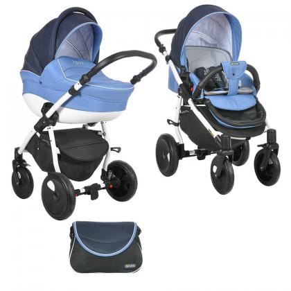 Коляска Tutis Zippy Orbit 2 в 1 065БР Т.СИНИЙ/ГОЛУБОЙ/БЕЛЫЙ КАНТ