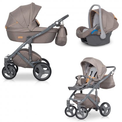 Детская коляска Riko Vario 3 в 1 02 Caramel