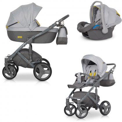 Детская коляска Riko Vario 3 в 1  01 Grey fox