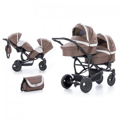 Коляска для двойни Tutis Zippy Terra 2 в 1  205/бежевый/шоколад
