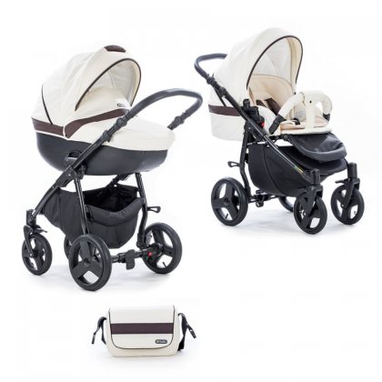 Коляска Tutis Zippy New To-To 2 в 1 443 Черная рама молочный/шоколад