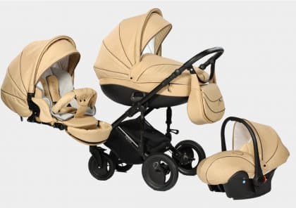 Коляска Tutis Pia + база Isofix 3 в 1 beige-len