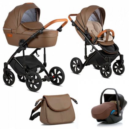 Коляска Tutis Viva Life 2019 3 в 1 083/2 Кожа Капучино