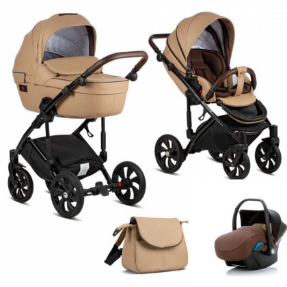Коляска Tutis Viva Life 2019 3 в 1 084/2 Кожа Светло-бежевый