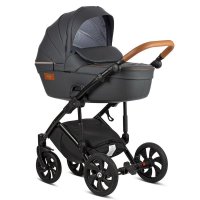 Коляска Tutis Viva Life 2019 2 в 1 087/2 Кожа Тёмно-серый