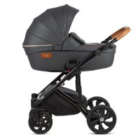 Коляска Tutis Viva Life 2019 2 в 1 087/2 Кожа Тёмно-серый