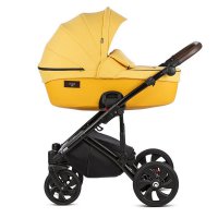 Коляска Tutis Viva Life 2019 2 в 1 075/2 Пастельно-жёлтый+Кожа Шафрановый