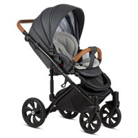 Коляска Tutis Viva Life 2019 2 в 1 087/2 Кожа Тёмно-серый