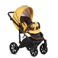 Коляска Tutis Viva Life 2019 2 в 1 075/2 Пастельно-жёлтый+Кожа Шафрановый