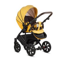 Коляска Tutis Viva Life 2019 2 в 1 075/2 Пастельно-жёлтый+Кожа Шафрановый