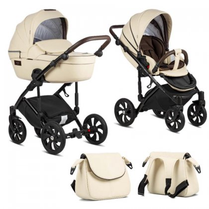 Коляска Tutis Viva Life 2019 2 в 1 086/2 Кожа Ваниль